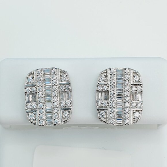 "925 Sterling Silver Cubic Zirconia Earrings, UU1P6A6075 - Picture 9 of 9